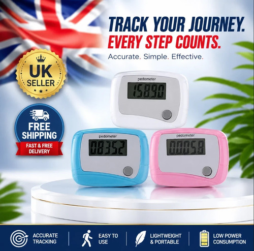 Lcd clip pedometer - clip,