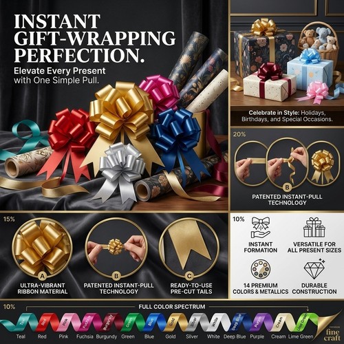 30pcs large pull bows - large,