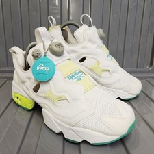 Reebok Instapump Fury Timeless Teal Size UK 6.5 EUR 40 White Trainers M42233