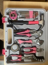 107pcs Home Repair Tool Kit with Plastic Toolbox Storage Case -Handyman DIY