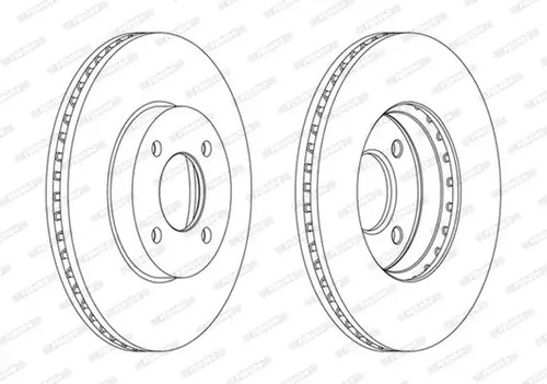 Brake disc vented ddf2068c - 2x,