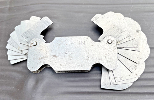 Vintage slip radius gauge - slip‑in,