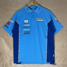 Suzuki Rizla Men’s Medium Moto GP Racing Y2K Polo Shirt Vintage Short Sleeve