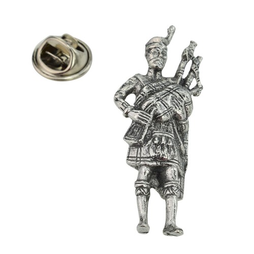 Scottish piper pewter lapel - scottish,