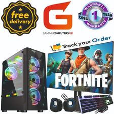 Gaming PC Bundle Core i5 16GB 120GB+500GB GT710 Win10 Computer Monitor 22"