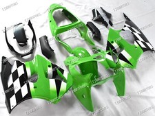 For Ninja ZX-6R 00-02 Green White ABS Injection Mold Bodywork Fairing Kit Panels