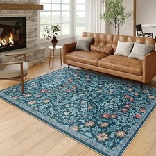 Floral Carpet Mat Soft Flannel
