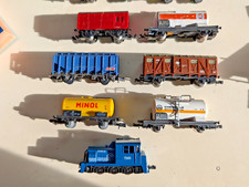 AD088 AL N gauge diesel shunter and wagons job lot