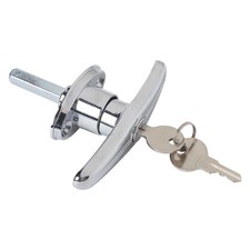 Polished Metal T Handle Lock