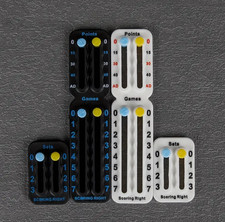 Paddle Ball Score Card, Racket, Tennis,  Stick on Black and White Point Keeper