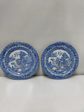 2 X Blue Willow Pattern Plates