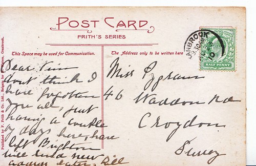 Genealogy postcard family - postcard,