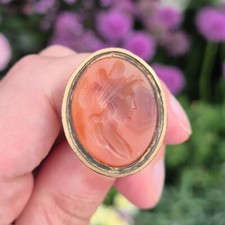 Georgian intaglio seal fob - georgian,