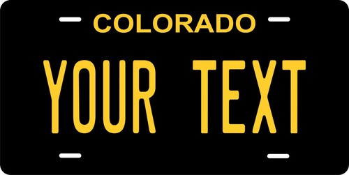 Colorado black license plate - colorado,