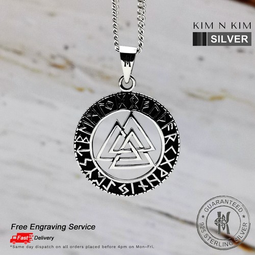 Valknut pendant necklace - necklace, odin