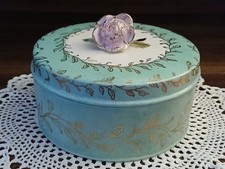 Wedgwood Ceramic Trinket Pot Etruria & Barlaston Signed L Hodgson Rose Handle