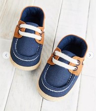 TU Prewalker Navy Blue Boat Shoe For Toddlers Baby Size 9-12 Months ( NEW)