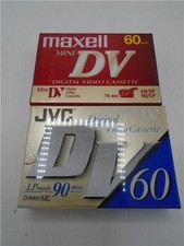 2 X JVC/Maxell Mini DV Digital Video Cassette Tape DV 60 Blank LP mode 90 mins 