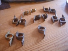  15  Brass Stair Rod  Brackets Only.  ; Old antique  7 mm Hole.