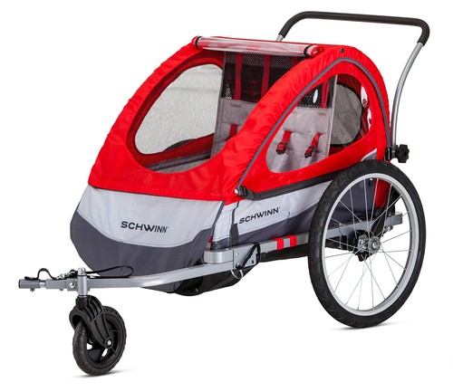 Double child bike trailer for - child,