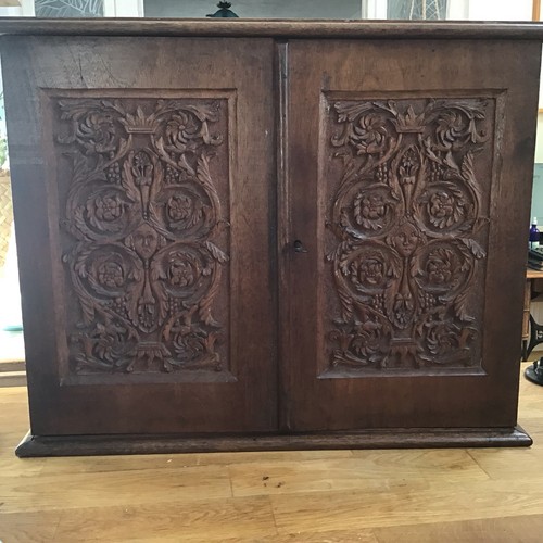 Carved wood cupboard - carved,