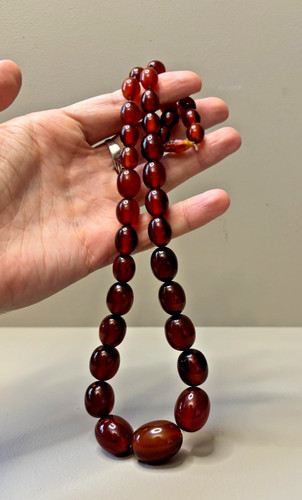 Cherry bakelite beads old - ,