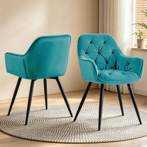 Set velvet dining chairs - dining,