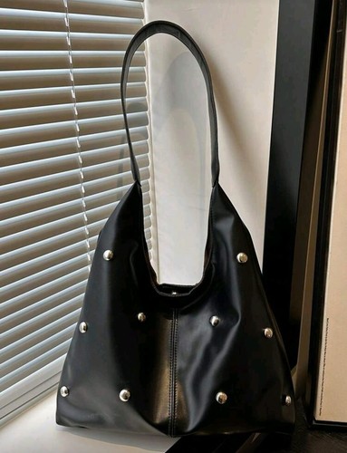 Women faux leather black hobo - leather,