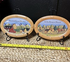 Set 2 Oval Vintage Russ Berrie