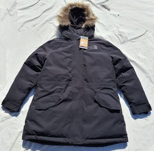 North Face Expedition Mcmurdo 700 Down Parka Coat Jacket Fur Hood Black XXL NWT