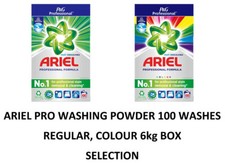 ARIEL Professional Washing Powder 100 Washes Regular, Colour 6kg Selection