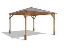 Dunster House Wooden Garden Gazebo 3m x 3m,  Superfelt Included, Utopia 300