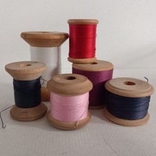 Odd Old Wooden Cotton Reels No