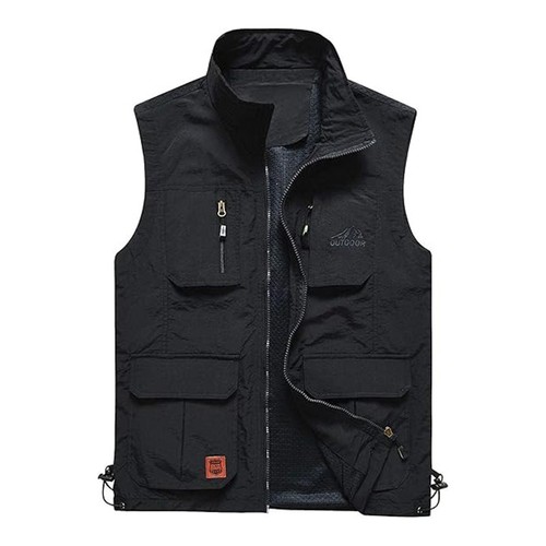 Mens multi pocket vest hunting - multi,