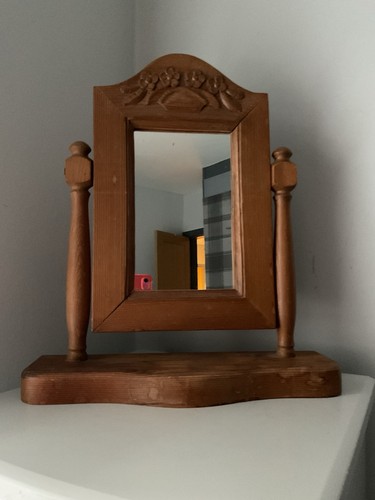 Vintage solid wood mirror - solid,