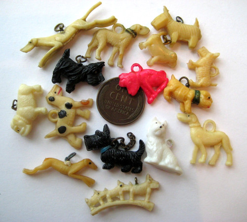 1940 vintage celluloid puppy - 1940's,