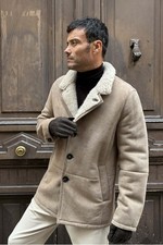 Shearling Coat Men Real