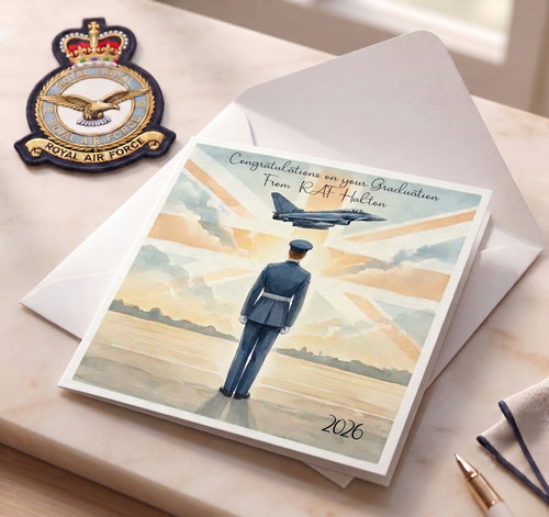 Raf male graduation card - graduation, 2026