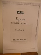 FERGUSON TE 20  TRACTOR- 'TRANSMISSION' WORKSHOP MANUAL (PHOTOCOPY OF ORIGINAL)