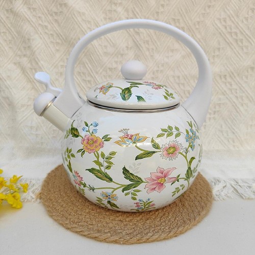 Enamel tea kettle with - enamel,