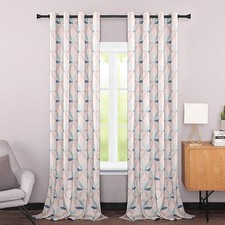 Geometric Print Curtains 96 Inches Long, Retro Tile Pattern Diamond Design Gr...