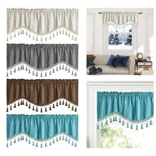 Kitchen Curtains Rod Pocket Curtain Valance Window Tiers
