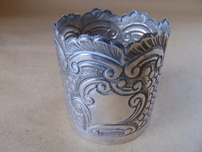 PRETTY ART NOUVEAU EDWARDIAN STERLING SILVER PERFUME BOTTLE HOLDER 1902