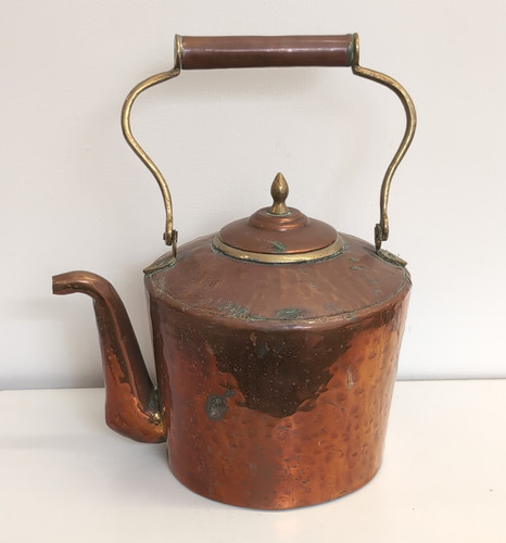 Hammered copper kettle - hammered,