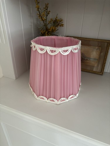 Vintage pink lampshade - lampshade,