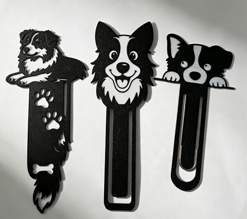 Border collie bookmarks set - bookmarks, of