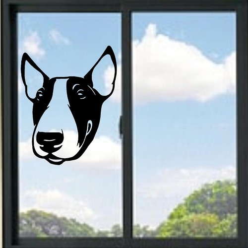 Bull terrier dog head vinyl - bull,