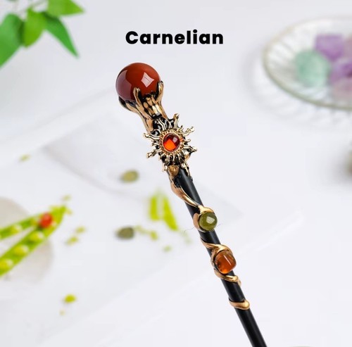 Crystal magic wand carnelian - crystal,
