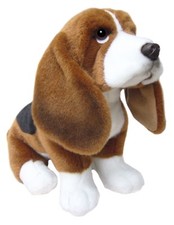 Faithful Friends FBH03 Basset Hound Dog Sitting Cuddly Plush Soft Toy