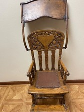 Antique Oak Baby High Chair